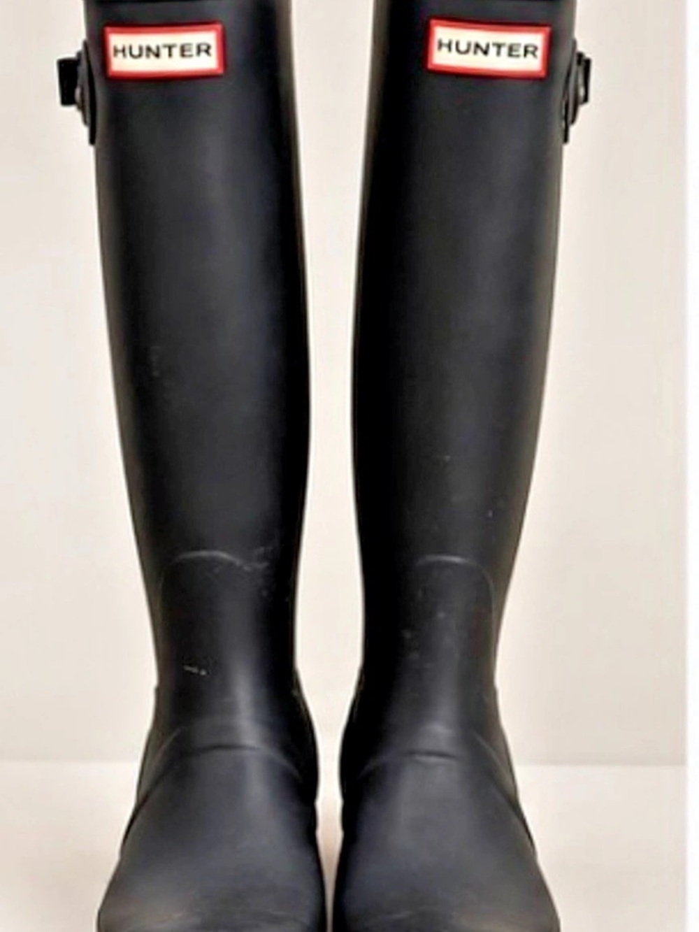 Hunter Original Tall Black Rain Boots Women's Size 8 Waterproof Wellies